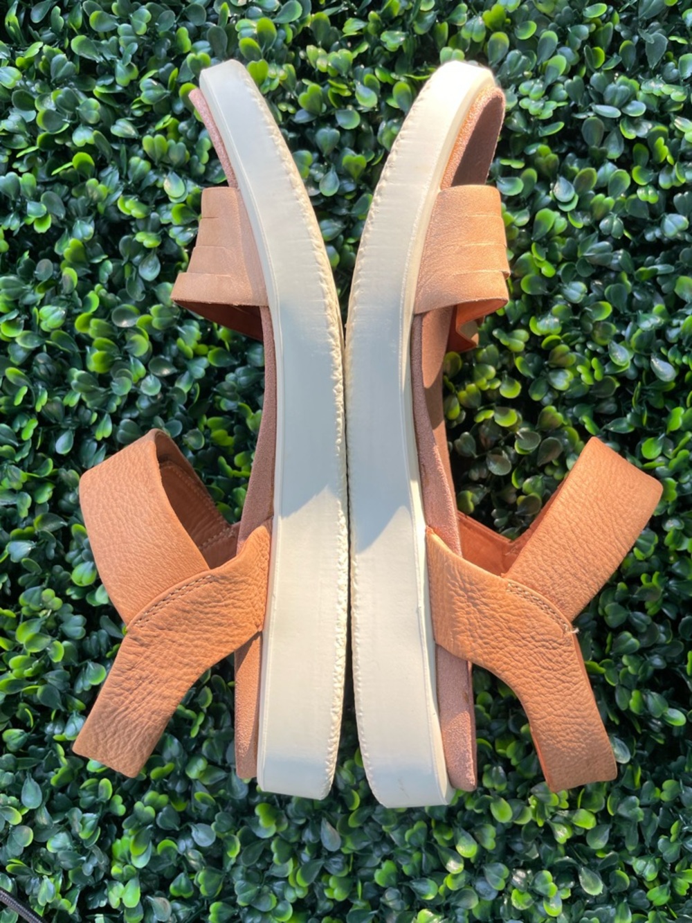 Ecco women’s Cognac Brown Hook-and-Loop Sandals - Picture 4 of 9